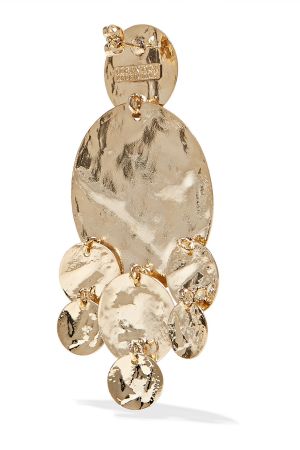 Hand made earrings from gold and brass VODRICH